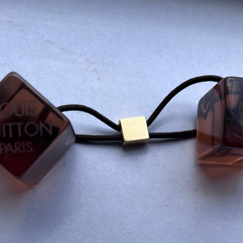 Louis Vuitton Maroon and Gold Hair Accessory